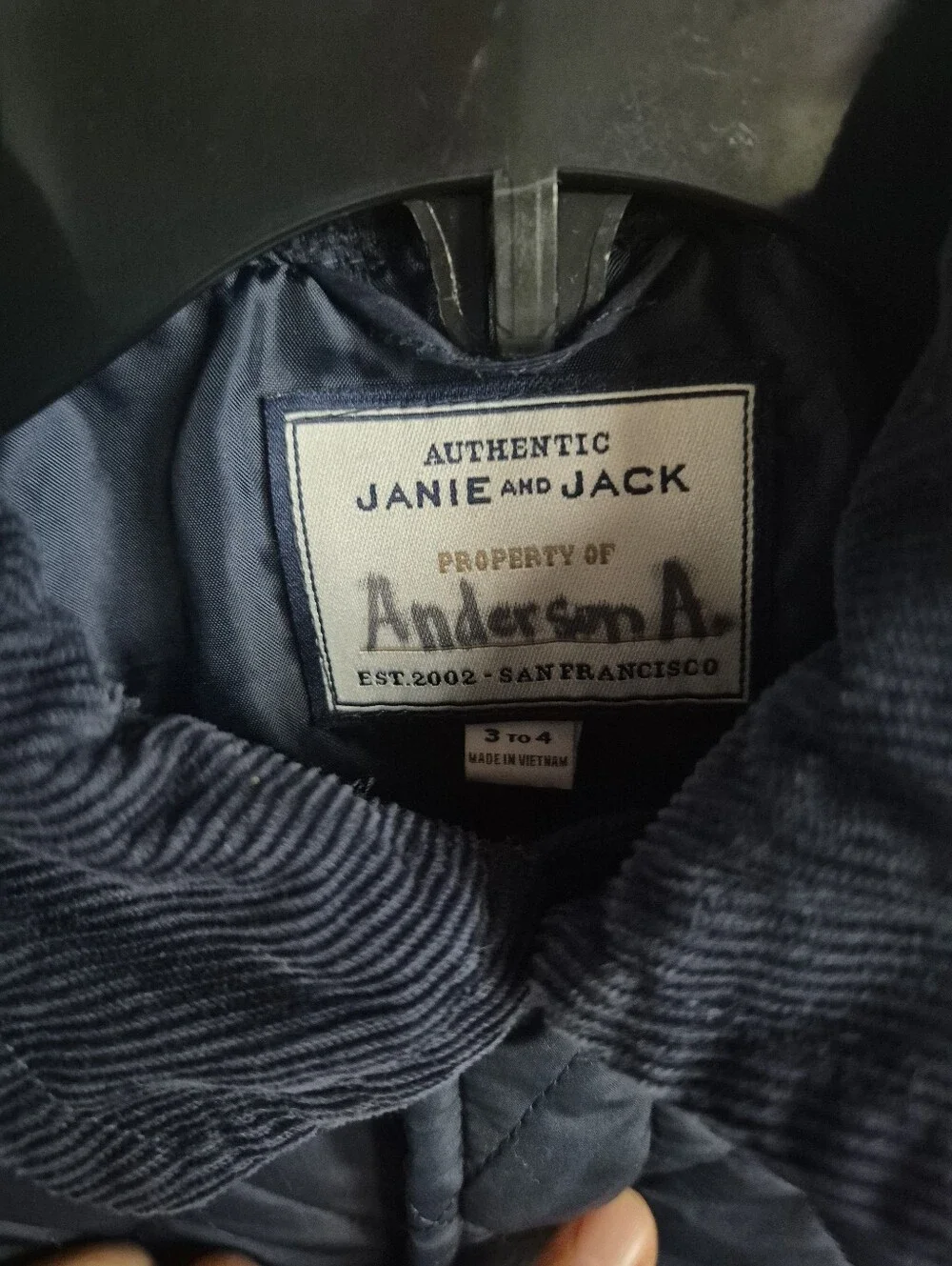 Janie and Jack Navy Quilted Puffer Jacket